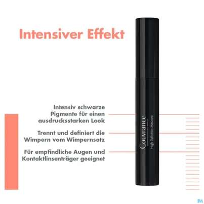 Sie sehen eine Packung Avene Couvrance Mascara Schwarz High Definition 7ml, Produktbild: 12 Avene Couvrance Mascara Schwarz High Definition 7ml, A-Nr.: 5843909 - 12