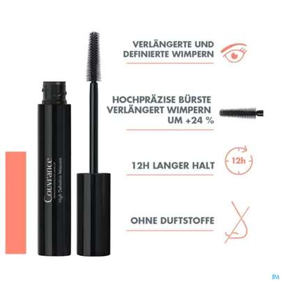 Sie sehen eine Packung Avene Couvrance Mascara Schwarz High Definition 7ml, Produktbild: 13 Avene Couvrance Mascara Schwarz High Definition 7ml, A-Nr.: 5843909 - 13