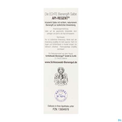 Sie sehen eine Packung Bienengift Salbe Echt Api Regent 50ml, Produktbild: 03 Bienengift Salbe Echt Api Regent 50ml, A-Nr.: 5849467 - 03