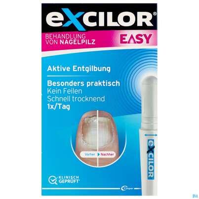 Sie sehen eine Packung Excilor Easy Pen Excilor Dosierstift 4ml, Produktbild: 01 Excilor Easy Pen Excilor Dosierstift 4ml, A-Nr.: 5960489 - 01