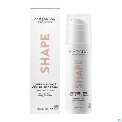 Sie sehen eine Packung Madara Shape Cellulite Cream Caffeine-mate 150ml, Produktbild: 04 Madara Shape Cellulite Cream Caffeine-mate 150ml, A-Nr.: 5437641 - 04