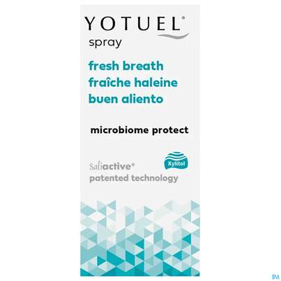 Sie sehen eine Packung Mundspray Yotuel Breath Spray Frischer Atem Microbiom Protect 15ml, Produktbild: 01 Mundspray Yotuel Breath Spray Frischer Atem Microbiom Protect 15ml, A-Nr.: 5902428 - 01