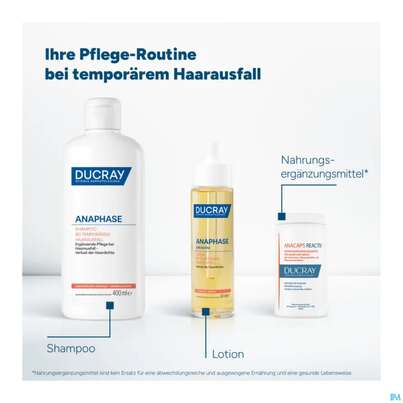 Sie sehen eine Packung Shampoon Ducray Anaphase Haarausfall Temporaer 400ml, Produktbild: 03 Shampoon Ducray Anaphase Haarausfall Temporaer 400ml, A-Nr.: 5961425 - 03