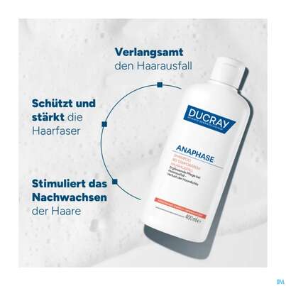 Sie sehen eine Packung Shampoon Ducray Anaphase Haarausfall Temporaer 400ml, Produktbild: 06 Shampoon Ducray Anaphase Haarausfall Temporaer 400ml, A-Nr.: 5961425 - 06