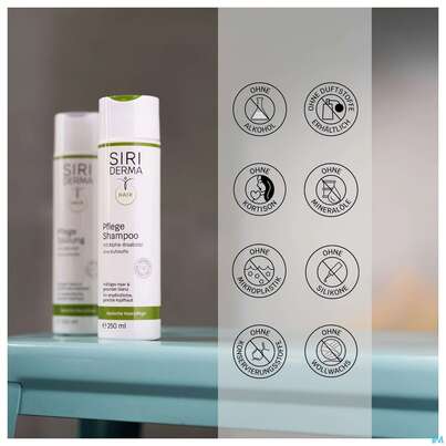 Sie sehen eine Packung Shampoon Siriderma Pflege Ohne Duftstoffe 250ml, Produktbild: 04 Shampoon Siriderma Pflege Ohne Duftstoffe 250ml, A-Nr.: 3849569 - 04