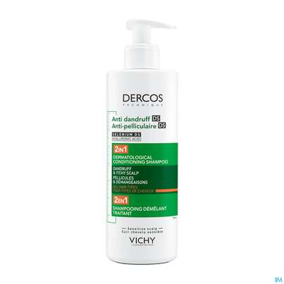 Sie sehen eine Packung Shampoon Vichy/dercos 2in1 Shampoon +conditioner 390ml, Produktbild: 03 Shampoon Vichy/dercos 2in1 Shampoon +conditioner 390ml, A-Nr.: 5847876 - 03