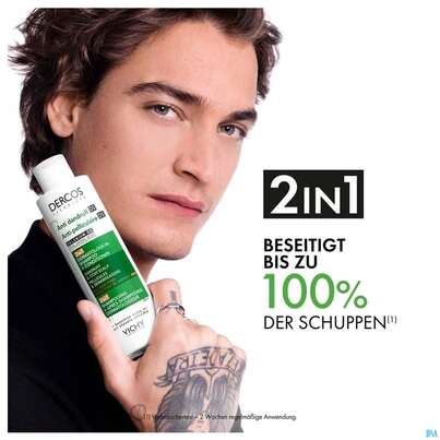 Sie sehen eine Packung Shampoon Vichy/dercos 2in1 Shampoon +conditioner 390ml, Produktbild: 08 Shampoon Vichy/dercos 2in1 Shampoon +conditioner 390ml, A-Nr.: 5847876 - 08