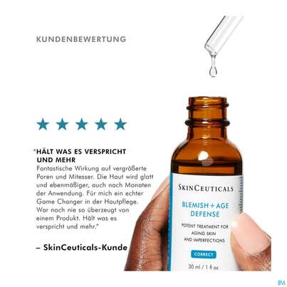 Sie sehen eine Packung Skinceuticals Blemish +age Defense Serum 30ml, Produktbild: 07 Skinceuticals Blemish +age Defense Serum 30ml, A-Nr.: 3827645 - 07