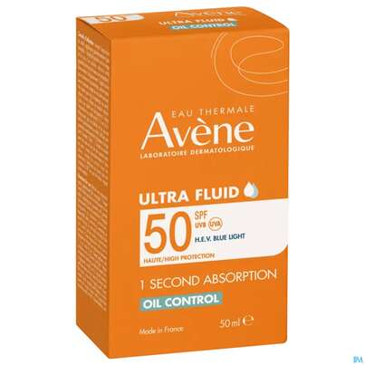 Sie sehen eine Packung Sonnenprodukte Avene Ultra/fluid Oil Control Spf50 50ml, Produktbild: 02 Sonnenprodukte Avene Ultra/fluid Oil Control Spf50 50ml, A-Nr.: 5899152 - 02