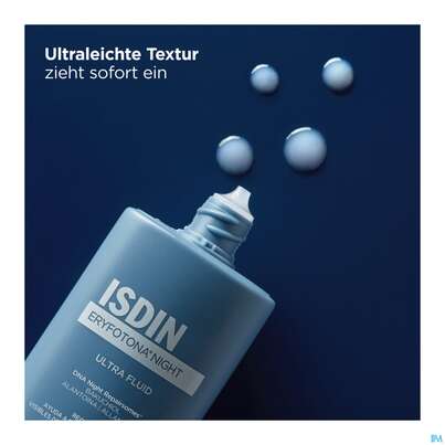 Sie sehen eine Packung Sonnenprodukte Isdin Eryfotona Night 50ml, Produktbild: 10 Sonnenprodukte Isdin Eryfotona Night 50ml, A-Nr.: 5805470 - 10