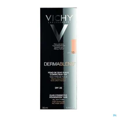 Sie sehen eine Packung Vichy Dermablend Kompakt-creme-make-up Nuance 15 Opal 9,5g, Produktbild: 01 Vichy Dermablend Kompakt-creme-make-up Nuance 15 Opal 9,5g, A-Nr.: 4150512 - 01