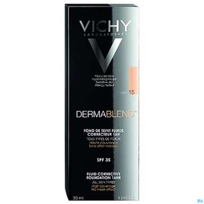 Sie sehen eine Packung Vichy Dermablend Kompakt-creme-make-up Nuance 15 Opal 9,5g, Produktbild: 03 Vichy Dermablend Kompakt-creme-make-up Nuance 15 Opal 9,5g, A-Nr.: 4150512 - 03