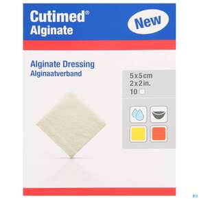 Wundverband Cutimed/alginate Hydroaktiv Steril 5x 5cm 72634 10st, A-Nr.: 5909324 - 01