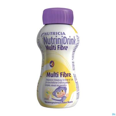 Sie sehen eine Packung Nutrini/drink Flasche Multifibre 200ml Banane 24st, Produktbild: 01 Nutrini/drink Flasche Multifibre 200ml Banane 24st, A-Nr.: 3274614 - 01