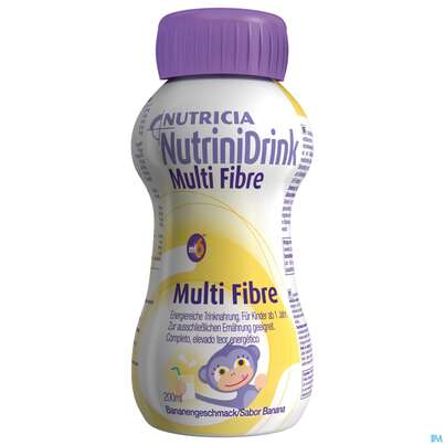 Sie sehen eine Packung Nutrini/drink Flasche Multifibre 200ml Banane 24st, Produktbild: 02 Nutrini/drink Flasche Multifibre 200ml Banane 24st, A-Nr.: 3274614 - 02