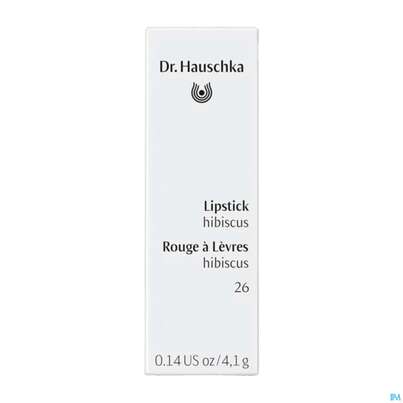 Sie sehen eine Packung Dr. Hauschka Lipstick 26 Hibiscus 4,1g, Produktbild: 01 Dr. Hauschka Lipstick 26 Hibiscus 4,1g, A-Nr.: 5405658 - 01