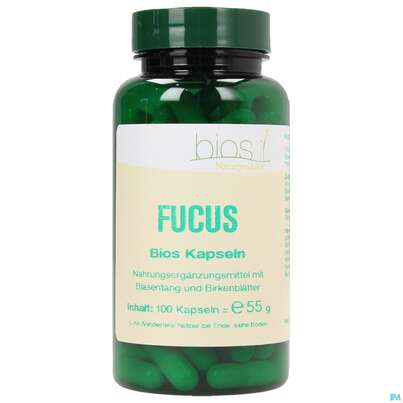 Sie sehen eine Packung Bios Fucus 100 Kapseln, Produktbild: 01 Bios Fucus 100 Kapseln, A-Nr.: 3891212 - 01