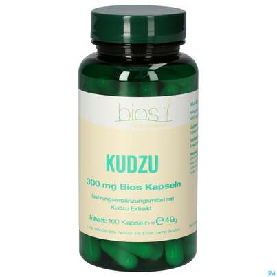 Sie sehen eine Packung Bios Kudzu 300mg 100 Kapseln, Produktbild: 01 Bios Kudzu 300mg 100 Kapseln, A-Nr.: 3891904 - 01