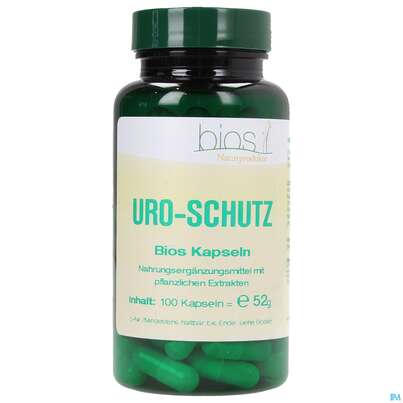 Sie sehen eine Packung Bios Uro-schutz 100 Kapseln, Produktbild: 01 Bios Uro-schutz 100 Kapseln, A-Nr.: 3893381 - 01