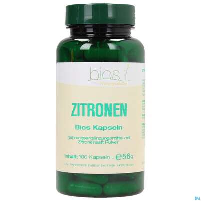Sie sehen eine Packung Bios Zitronen 100 Kapseln, Produktbild: 01 Bios Zitronen 100 Kapseln, A-Nr.: 3893719 - 01