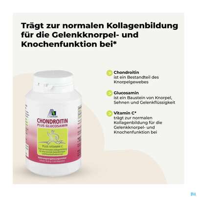 Sie sehen eine Packung Glucosamin Chondroitin Kapseln 250mg/250mg 120st, Produktbild: 06 Glucosamin Chondroitin Kapseln 250mg/250mg 120st, A-Nr.: 3088449 - 06