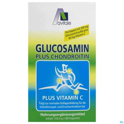 Sie sehen eine Packung Glucosamin Chondroitin Kapseln/500mg Avi 90st, Produktbild: 01 Glucosamin Chondroitin Kapseln/500mg Avi 90st, A-Nr.: 3088461 - 01