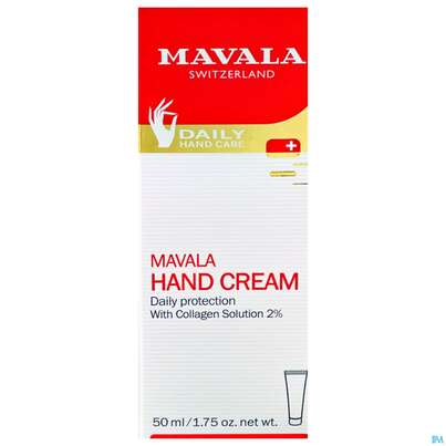 Sie sehen eine Packung Mavala Hand-creme +colagen 50ml, Produktbild: 01 Mavala Hand-creme +colagen 50ml, A-Nr.: 2976716 - 01