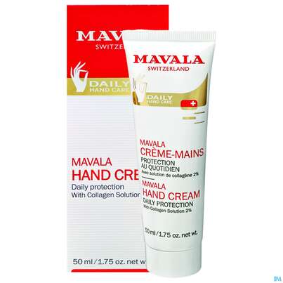 Sie sehen eine Packung Mavala Hand-creme +colagen 50ml, Produktbild: 06 Mavala Hand-creme +colagen 50ml, A-Nr.: 2976716 - 06