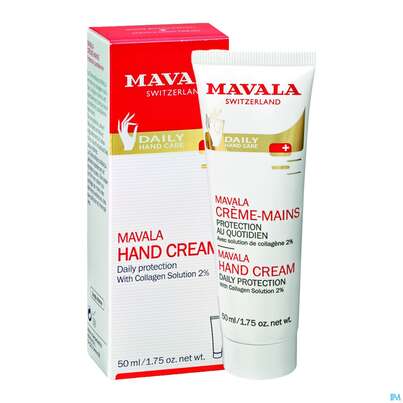 Sie sehen eine Packung Mavala Hand-creme +colagen 50ml, Produktbild: 10 Mavala Hand-creme +colagen 50ml, A-Nr.: 2976716 - 10