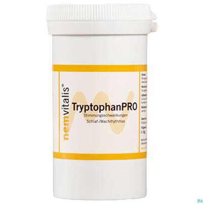 Sie sehen eine Packung Nemvitalis Tryptophan Pro Kapseln L-tryptophan 60st, Produktbild: 10 Nemvitalis Tryptophan Pro Kapseln L-tryptophan 60st, A-Nr.: 4851551 - 10