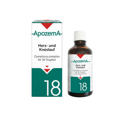 Sie sehen eine Packung Apozema® Nr. 18 Herz- und Kreislauf-Tropfen, Produktbild: 01 Apozema® Nr. 18 Herz- und Kreislauf-Tropfen, A-Nr.: 0987934 - 01