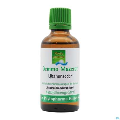 Sie sehen eine Packung Gemmo Mazerat Libanonzeder Cedrus Libani Phytopharma 50ml, Produktbild: 02 Gemmo Mazerat Libanonzeder Cedrus Libani Phytopharma 50ml, A-Nr.: 3107371 - 02