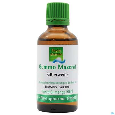 Sie sehen eine Packung Gemmo Mazerat Silberweide Salix Alba Phytopharma 50ml, Produktbild: 01 Gemmo Mazerat Silberweide Salix Alba Phytopharma 50ml, A-Nr.: 4493175 - 01