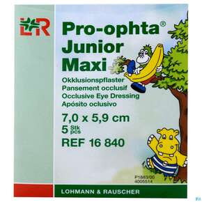 Augenokklusionspflaster Pro-ophta Junior Maxi 7x 5,9cm 16842 100st, A-Nr.: 2723257 - 01