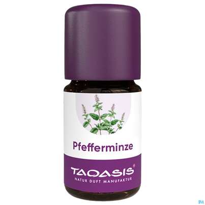 Sie sehen eine Packung Aetherische Oele Taoasis Bio/demeter Pfefferminze 5ml, Produktbild: 02 Aetherische Oele Taoasis Bio/demeter Pfefferminze 5ml, A-Nr.: 3165291 - 02