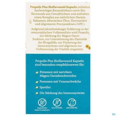 Sie sehen eine Packung Propolis Kapseln Plus -oekopharm 90st, Produktbild: 08 Propolis Kapseln Plus -oekopharm 90st, A-Nr.: 3049142 - 08