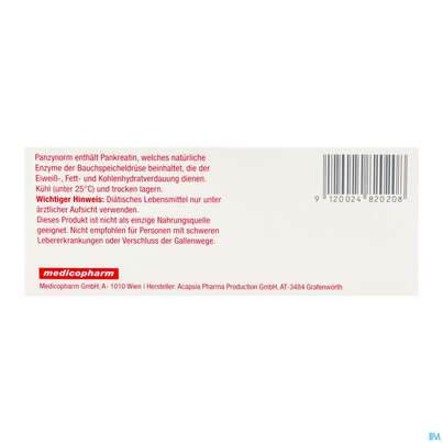 Sie sehen eine Packung Panzynorm Filmtabl 60st, Produktbild: 08 Panzynorm Filmtabl 60st, A-Nr.: 4020910 - 08