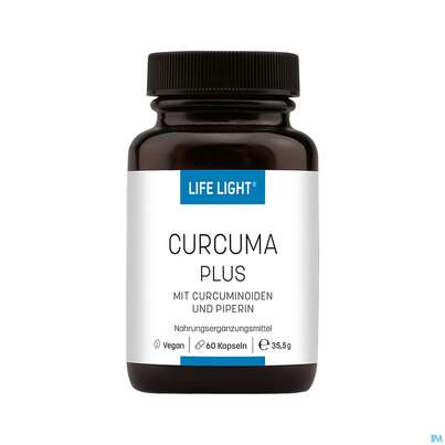 Sie sehen eine Packung Curcuma Kapseln Life Light 60st, Produktbild: 02 Curcuma Kapseln Life Light 60st, A-Nr.: 3874449 - 02