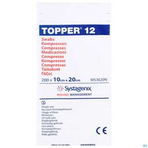 Kompressen Topper/12 Unsteril Nr 53620 10x20cm 200st, A-Nr.: 1482142 - 01