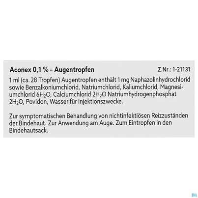 Aconex Augentropfen 10ml, A-Nr.: 1304541 - 05