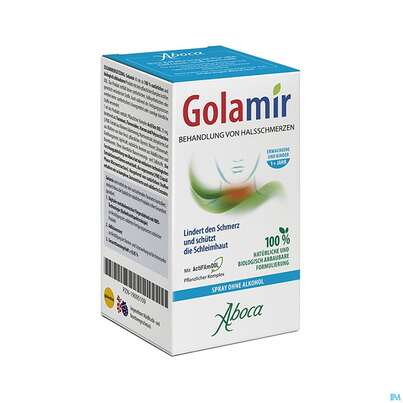 Sie sehen eine Packung Aboca Golamir 2act Spray Ohne Alkohol Halsschmerzen Ab 1jahr 30ml, Produktbild: 04 Aboca Golamir 2act Spray Ohne Alkohol Halsschmerzen Ab 1jahr 30ml, A-Nr.: 5571894 - 04