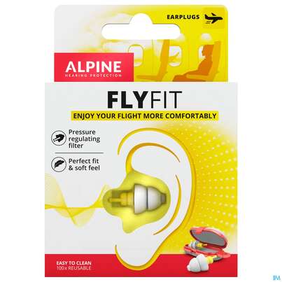 Sie sehen eine Packung Ohrenschutz Alpine Hearing Protection Flyfit 2st, Produktbild: 02 Ohrenschutz Alpine Hearing Protection Flyfit 2st, A-Nr.: 3796258 - 02