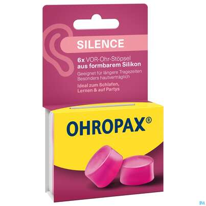 Ohrenschutz Ohropax/silence Silicon G.laerm/wasser/wind Pink 6st, A-Nr.: 3036725 - 04