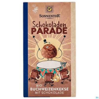 Sie sehen eine Packung Sonnentor Kekse Bio Schokoladen-parade Glutenfrei 01225 100g, Produktbild: 01 Sonnentor Kekse Bio Schokoladen-parade Glutenfrei 01225 100g, A-Nr.: 5743817 - 01