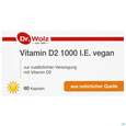 Sie sehen eine Packung Vitamin D2 Kapseln Vegan Dr.wolz 60584 60st, Produktbild: 02 Vitamin D2 Kapseln Vegan Dr.wolz 60584 60st, A-Nr.: 4164796 - 02