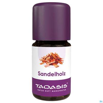 Sie sehen eine Packung Aetherische Oele Taoasis Sandelholz 5ml, Produktbild: 01 Aetherische Oele Taoasis Sandelholz 5ml, A-Nr.: 3165612 - 01