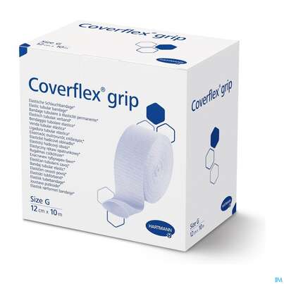 Sie sehen eine Packung Schlauchverband Coverflex/grip Weiss Grosse Oberschenkelverb. 10mx 12cm Gr.g 1st, Produktbild: 01 Schlauchverband Coverflex/grip Weiss Grosse Oberschenkelverb. 10mx 12cm Gr.g 1st, A-Nr.: 4903029 - 01