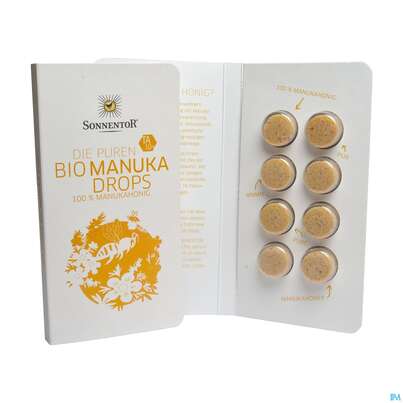 Sie sehen eine Packung Sonnentor Drops/bio Manuka Pure 00964 1pk, Produktbild: 02 Sonnentor Drops/bio Manuka Pure 00964 1pk, A-Nr.: 5056241 - 02