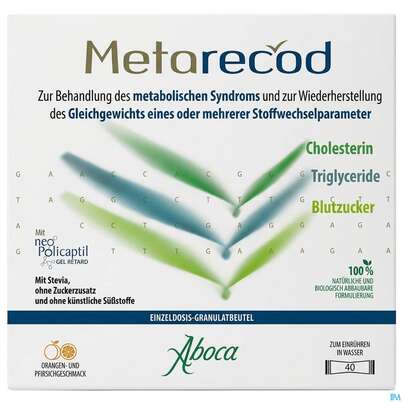 Sie sehen eine Packung Aboca Metarecod 2,5g 40st, Produktbild: 02 Aboca Metarecod 2,5g 40st, A-Nr.: 5906610 - 02
