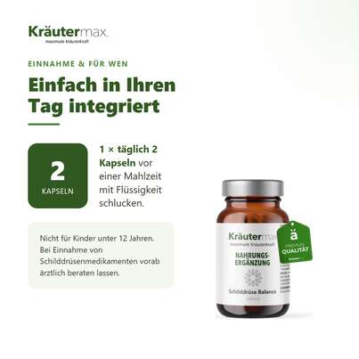 Sie sehen eine Packung Schilddrüse Balance Kapseln 60 Stück, Produktbild: 04 Schilddrüse Balance Kapseln 60 Stück, A-Nr.: 5942149 - 04